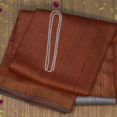 Tussar Silk Rustic Copper Saree with Blouse