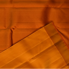 Kanchipuram Silk Amber Brown Saree with Blouse