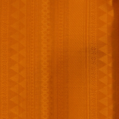 Kanchipuram Silk Amber Brown Saree with Blouse