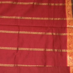 Kanchi Semi Cotton Lemon Green Saree With Zari Border