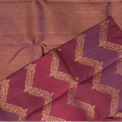 Kanchipuram Silk Mulberry Saree with Blouse