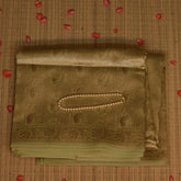 Pale Gold Benares Chanderi Saree with Full Zari