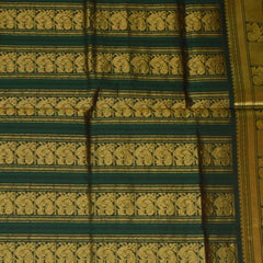 Kanchi Silk Cotton Mustard Yellow Saree With Zari Border