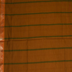 semi cotton deep green saree with rust boarder