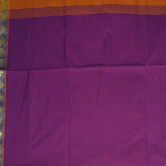 Semi cotton grape wine saree with jari boarder