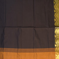 Semi Cotton Coffee brown saree with brown boarder