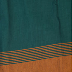 semi cotton bottle green saree with jari boarder