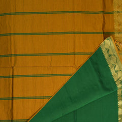 semi cotton bottle green saree with jari boarder