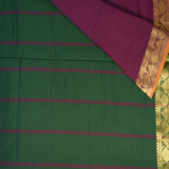 Semi Cotton Grape wine saree with jari boarder