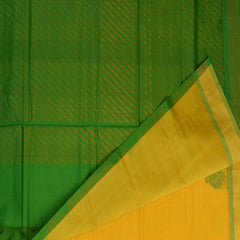 Kanchi silk cotton Yellow saree with blouse