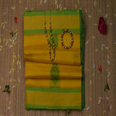 Kanchi silk cotton Yellow saree with blouse
