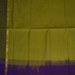 Semi cotton green saree with blouse