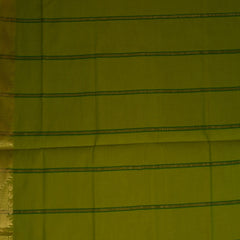 Semi Cotton Green Saree with Jari Boarder