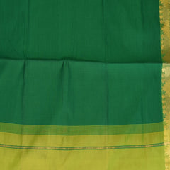 Semi Cotton Green Saree with Jari Boarder