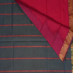 kanchi silk cotton deep pink saree with jari boarder
