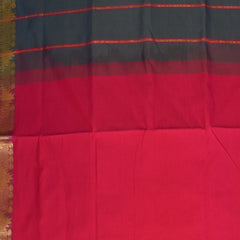kanchi silk cotton deep pink saree with jari boarder