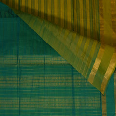 silk cotton yellow green saree with jari boarder
