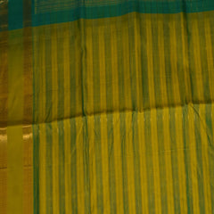 silk cotton yellow green saree with jari boarder