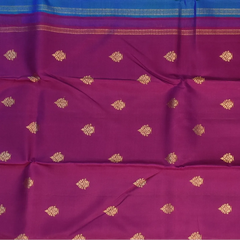 Kanchipuram Silk Violet Purple Saree with Blouse