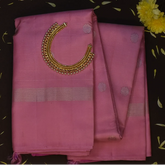 Kanchipuram Silk Mauve Saree with Blouse