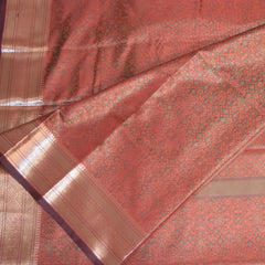 Semi Silk Maroon saree with jari boarder