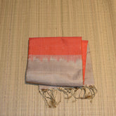 Kanchivaram pure silk Orange saree with jari boarder