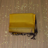 kanchivaram pure silk Yellow and beige saree with jari boarder