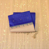 kanchivaram pure silk navy blue saree with jari boarder