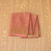 Pure mysore crepe silk baby pink saree with jari boarder