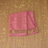 Pure mysore crepe silk baby pink saree with jari work