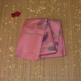 Kanchivaram pure silk Baby pink saree with meenakari jari boarder