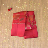 Kanchivaram pure silk pink saree with meenakari jari boarder