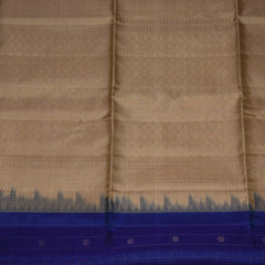 kanchivaram pure silk navy blue saree with jari boarder