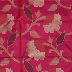 Kanchivaram pure silk pink saree with meenakari jari boarder