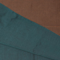 Semi Silk Cotton Rama green saree with jari boarder
