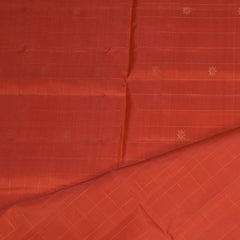 Kanchivaram pure silk Orange saree with jari boarder