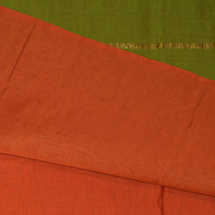 Semi Silk Cotton Orange saree with jari boarder