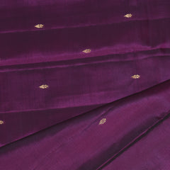 Kanchivaram pure silk wine saree with jari buta work