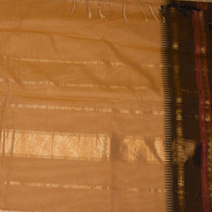 Kanchi Cotton Chandan saree with jari boarder