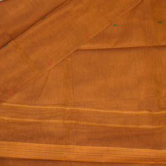 Kanchi Cotton Mustard yellow saree with jari work