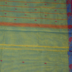 Kanchi Cotton Light green saree with jari boarder