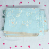 4345 sky blue super net benarasi saree