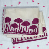 4360 cream super net saree with pink aplic work boarder