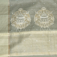 4350 dusky green super net benarasi saree