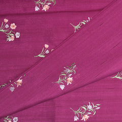 4357 magenta pink semi tussur saree with thread work