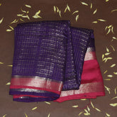 4368 purple semi tussur georgette saree