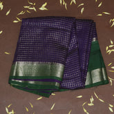 4370 purple semi tussur georgette saree