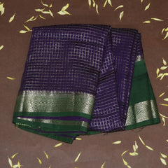 4370 purple semi tussur georgette saree