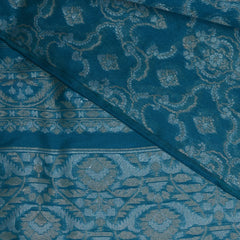 4400 Art silk benarasi peacock blue saree with jari work