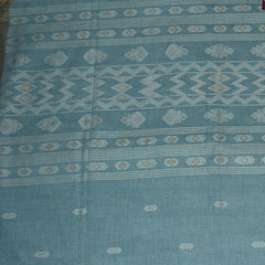 4391 sky blue semi linen saree with self thread work